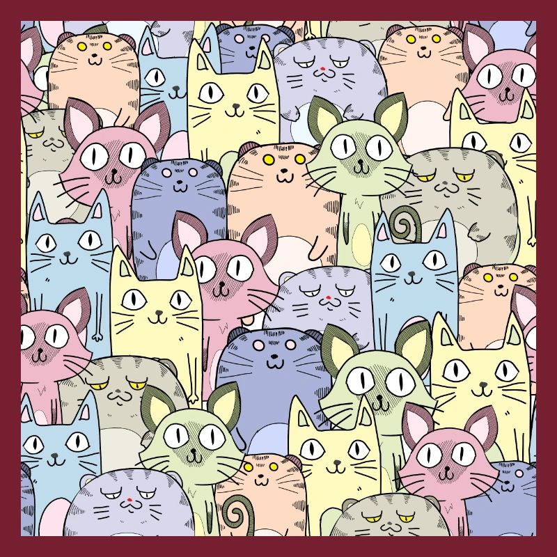 Katzen Muster Katze Wallpaper Katzenmuster Pattern