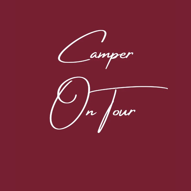 Camper on Tour, Caravan, Text, Gift, Camping