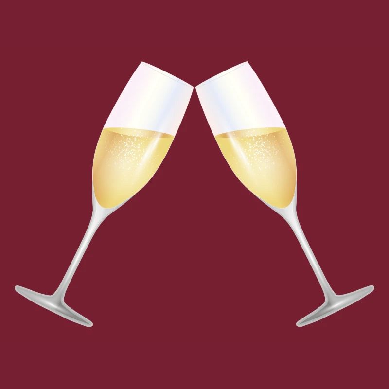 two glasses filled with sparkling wine