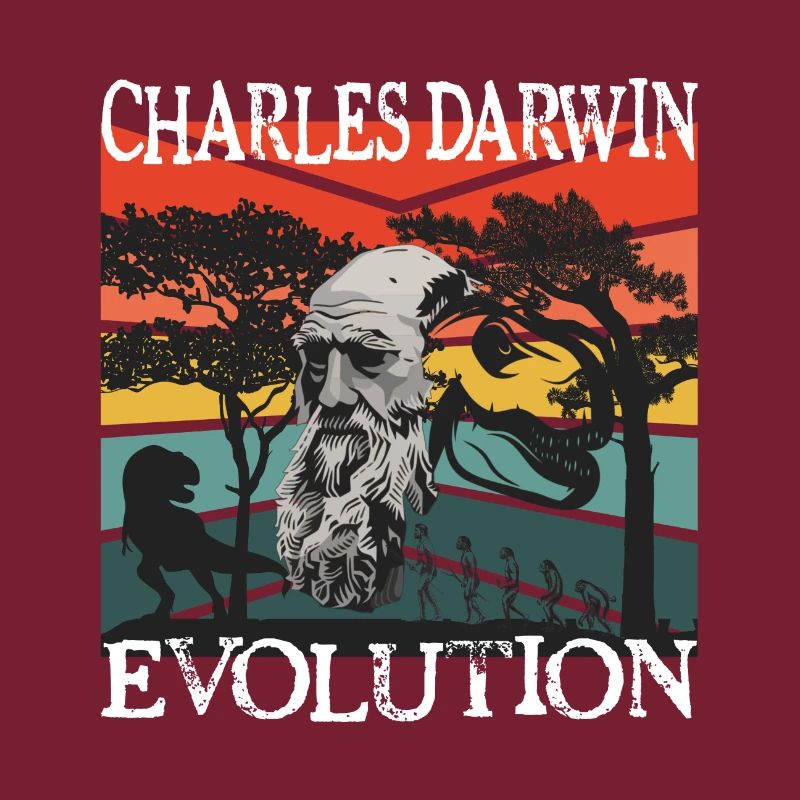 Idée cadeau textile Charles Darwin Evolution