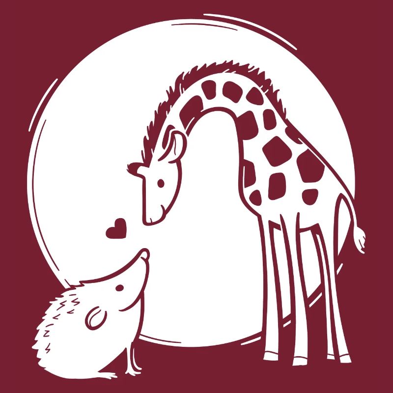Amour de girafe et hérisson