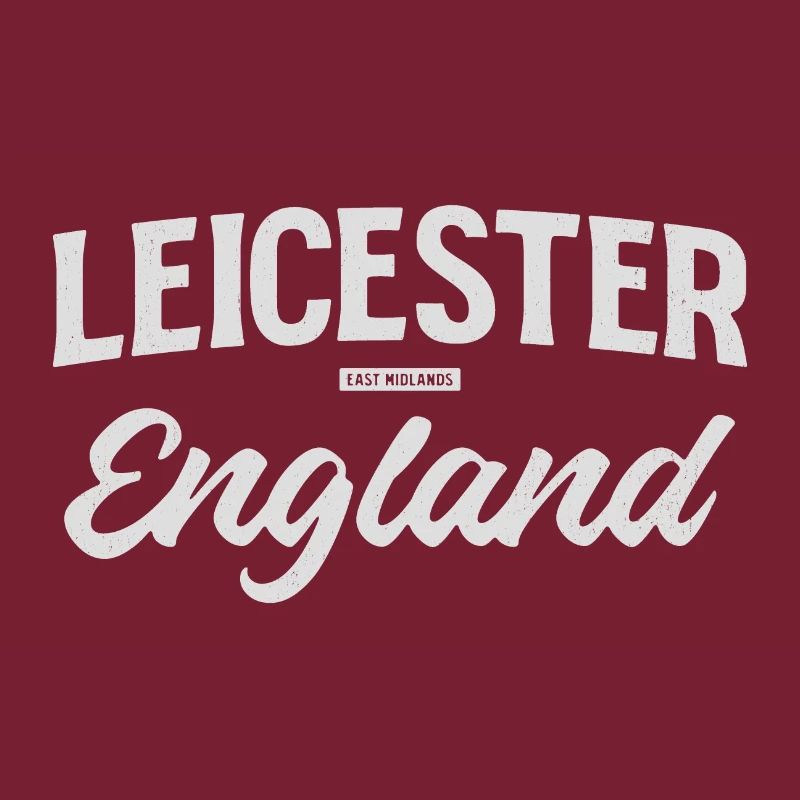 Leicester England Vintage Script