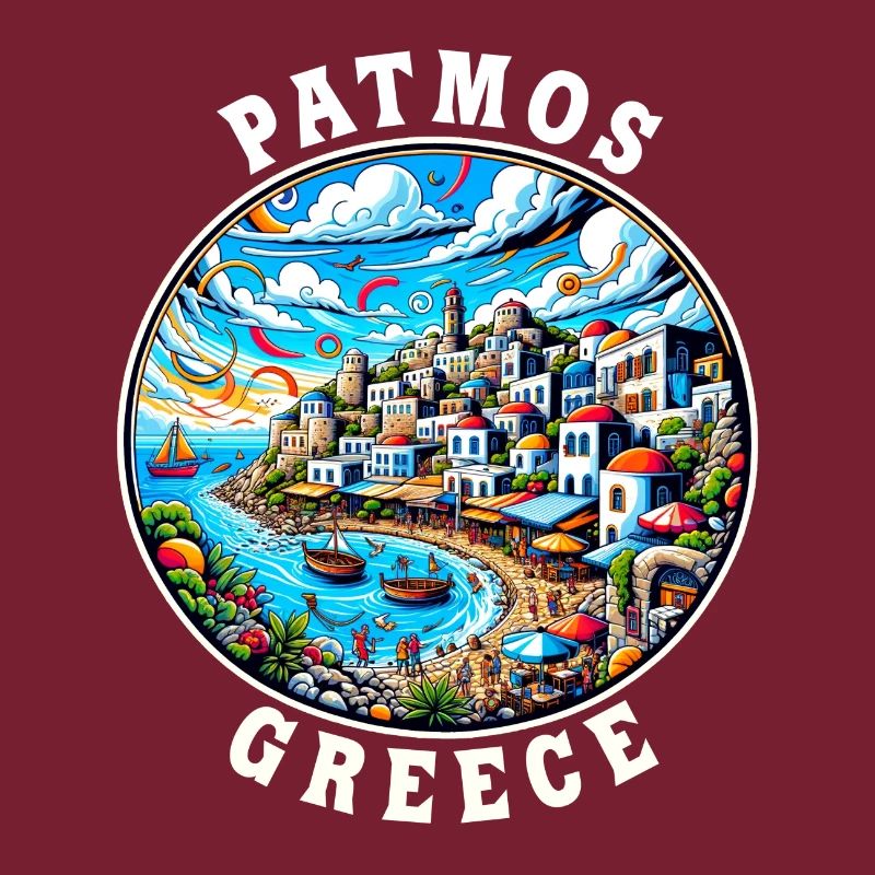 Vacances à Patmos, Grèce, baie de la mer Égée
