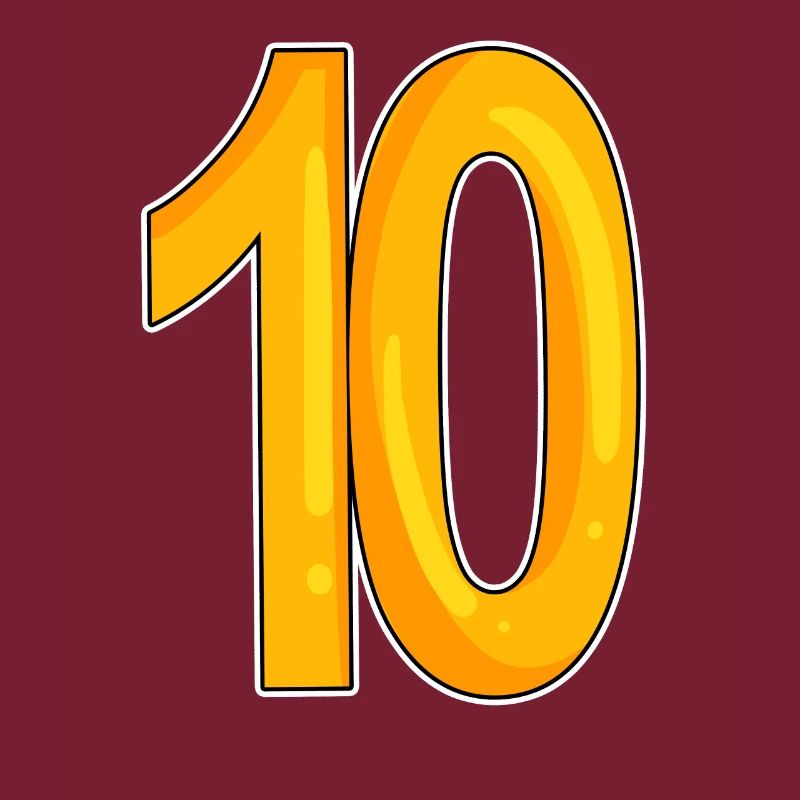 10 - dix - jaune