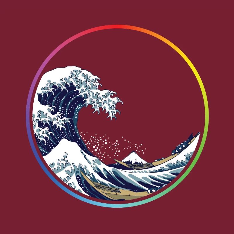 Rainbow Wave Circle