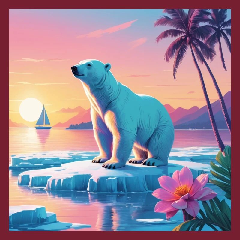 Eisbär im Urlaub