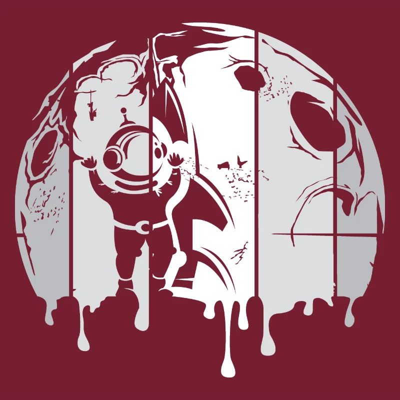lune astronaute fusée spatiale graffiti logo rétro