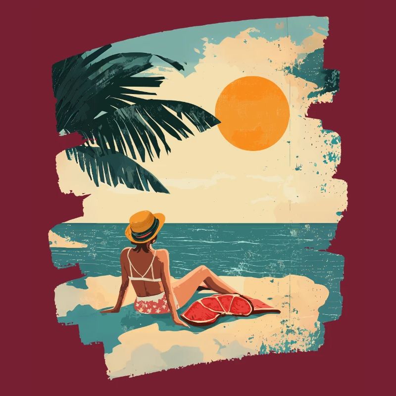 Plage d’été rétro