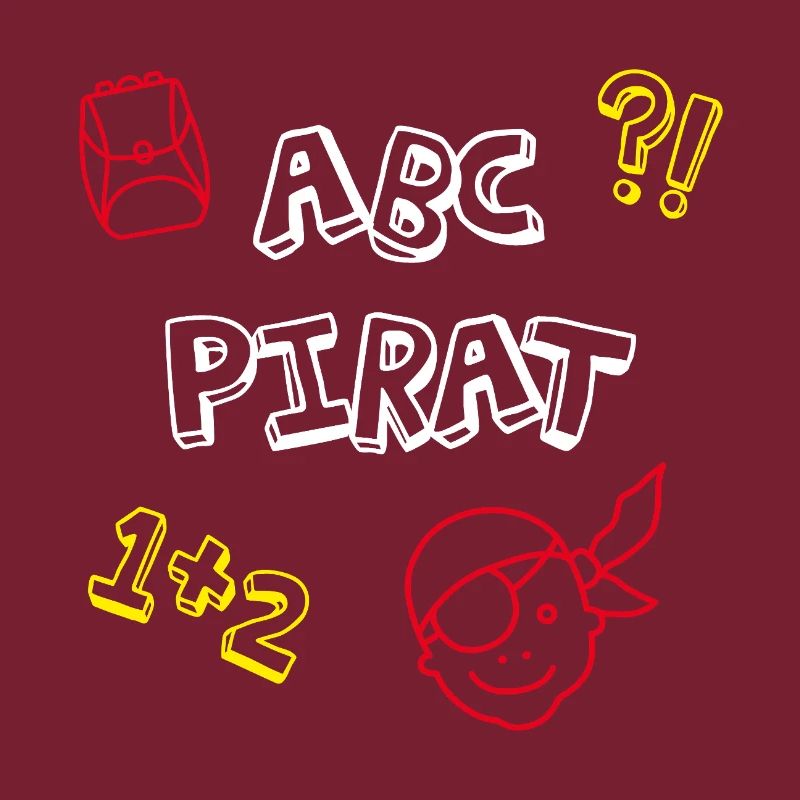 ABC Pirat Einschulung Schule Comic Kinder Feier