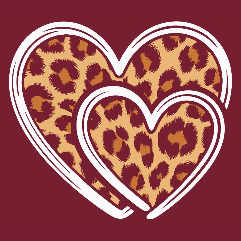 Herz mit Leopardmuster