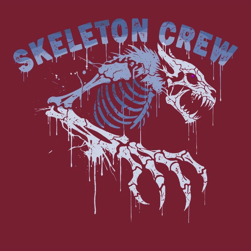 Skelett Werwolf Graffiti