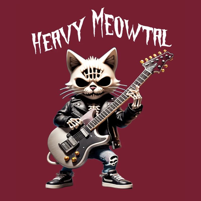 Cat Rocker with Guitar