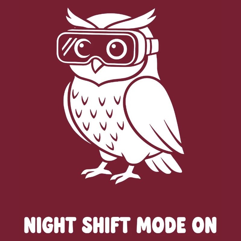 Nachtmodus Eule mit VR-Brille