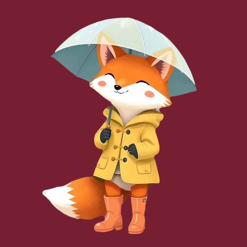Fuchs Regenmantel Regenschirm