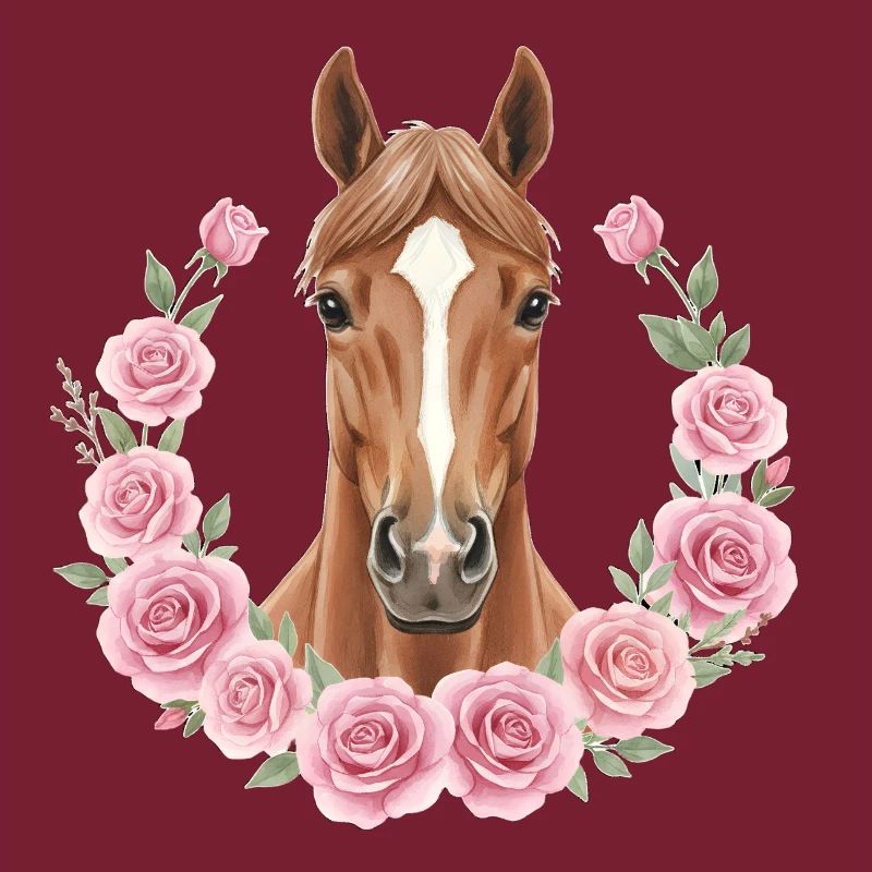 cheval brun