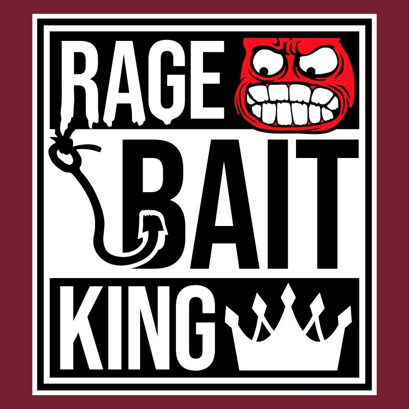 Rage Bait King Online Troll Aufmerksamkeit Spaß