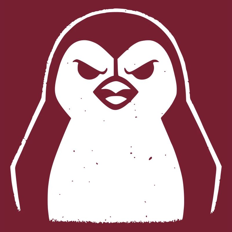 penguin stencil grunge minimalist-vector Linux