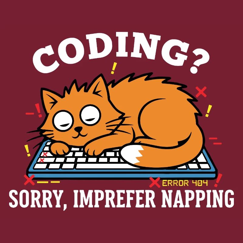Coding? Sorry, ich schlafe lieber Lustige Katze