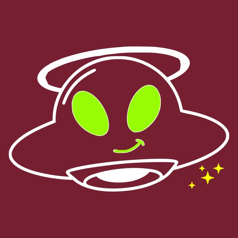 Cute Alien UFO Pilot Kawaii Vector