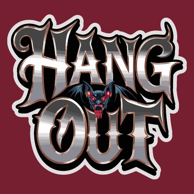 Hang Out Bat Horror Saying For Dark