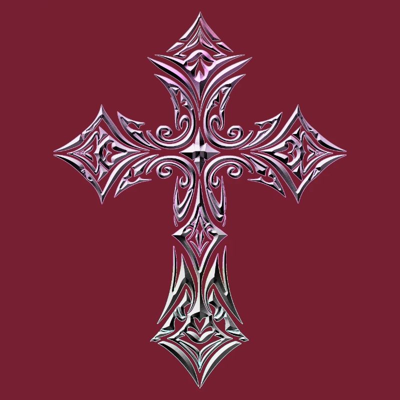 Croix ornée pastel