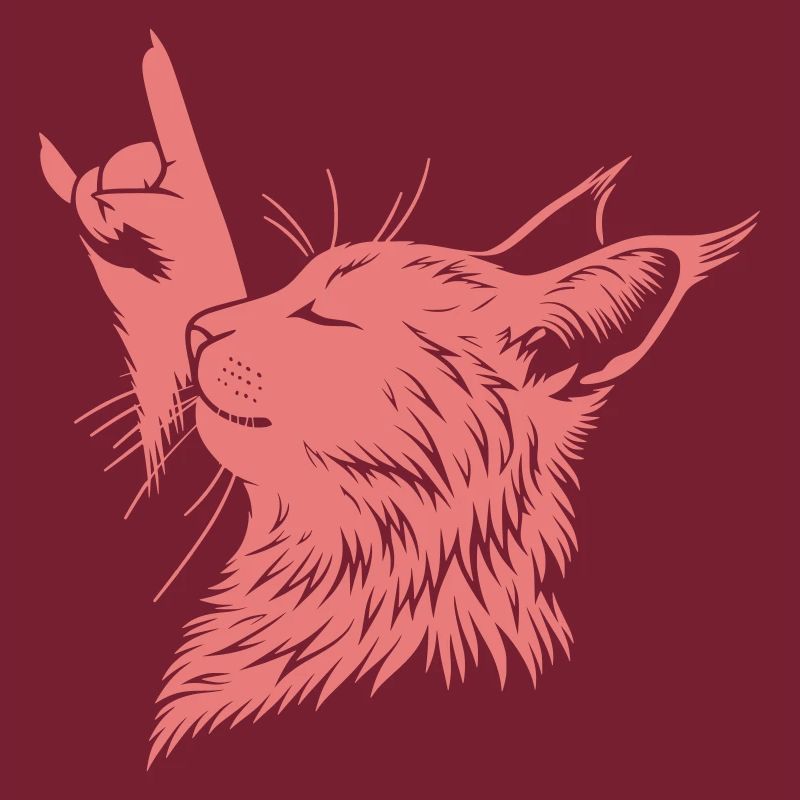 Profil de chat jupe – silhouette de cornes de diable