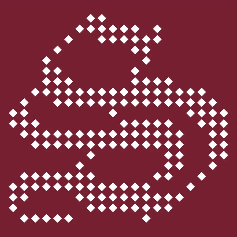 S Letter Dotted Wave Abstract Pattern