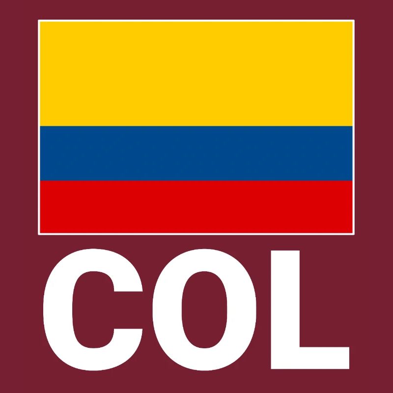 Drapeau de la Colombie avec l’abréviation COL