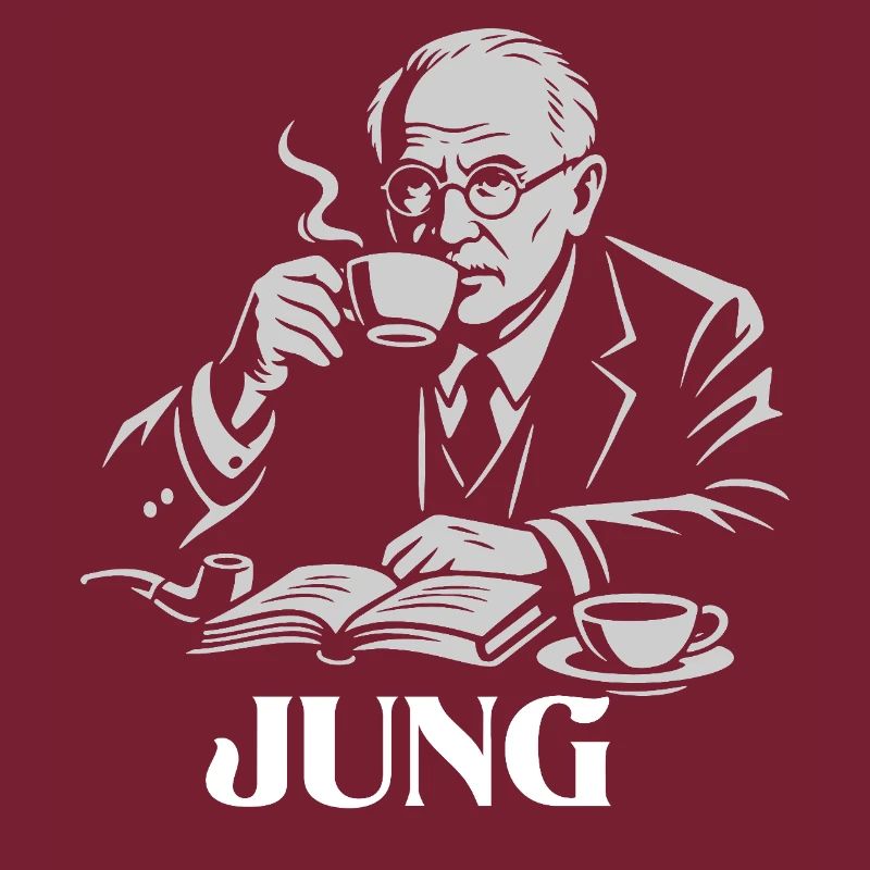Carl Gustav Jung trinkt einen Kaffeeportarit