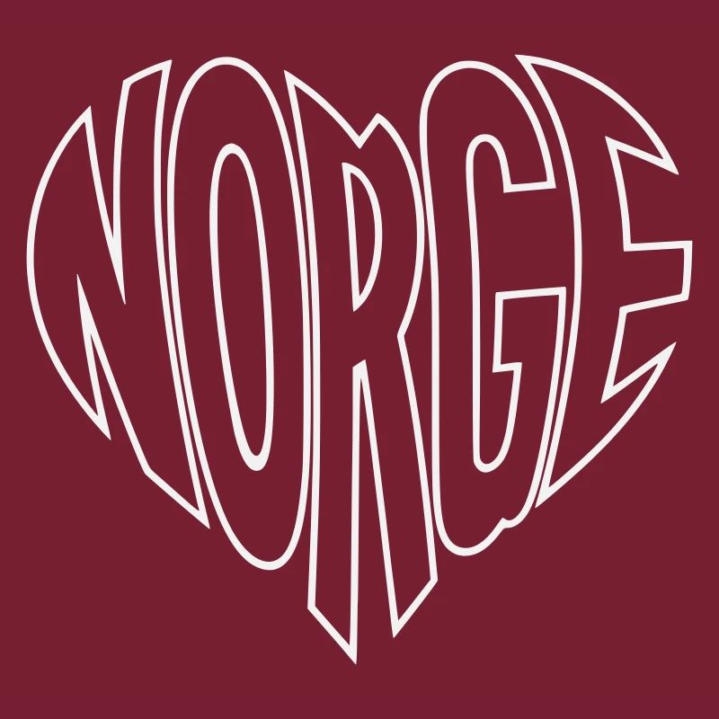 Norge Herz Schriftzug