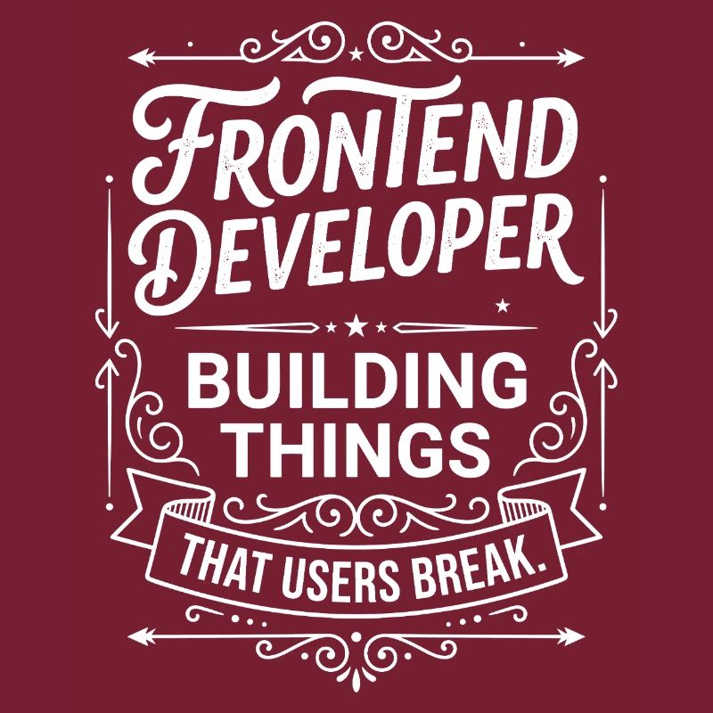 Frontend Entwickler baut Dinge