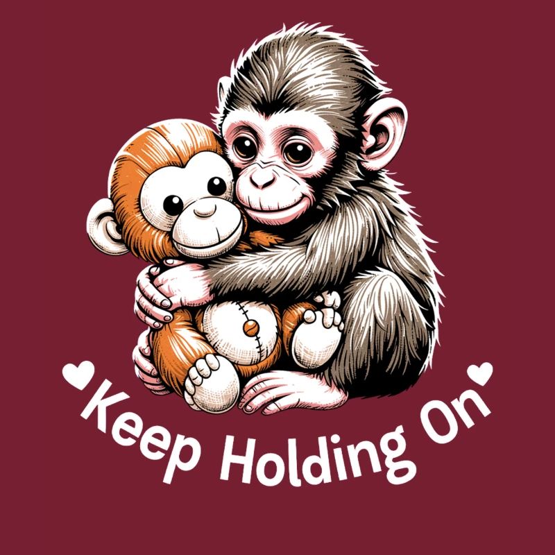 Exemple du câlin de singe Continue de tenir