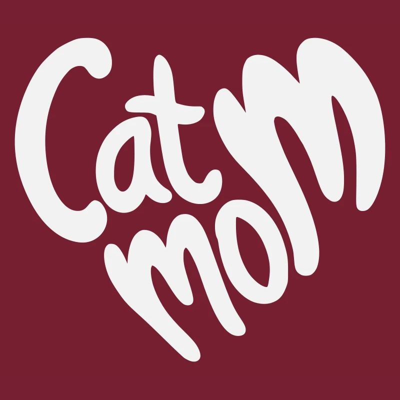 Lettrage en forme de cœur de maman chat