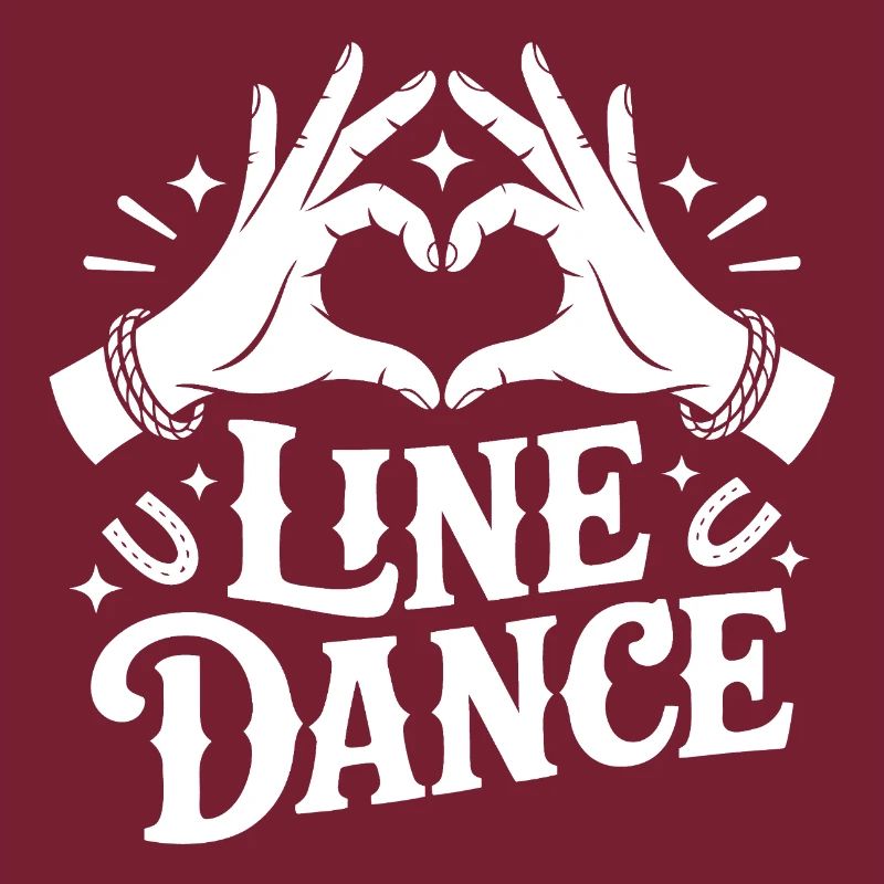 Graphique de la main en forme de cœur LineDance
