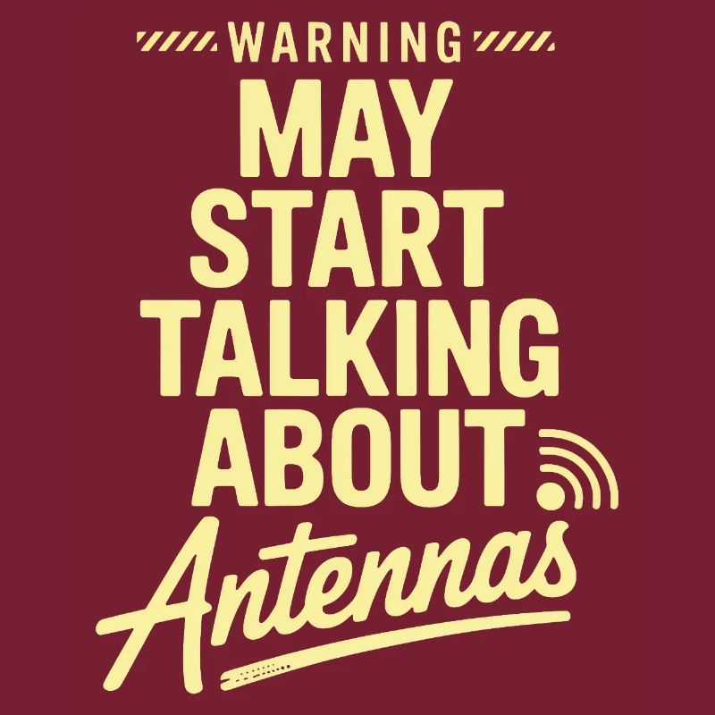 Retro Tech Satire Antenne Gesprächsplakat