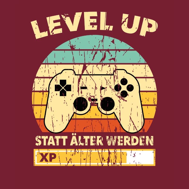Level Up Retro Controller XP Geburtstag