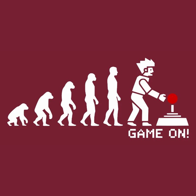 Game On Evolution: Gaming Button Gamer Nerd