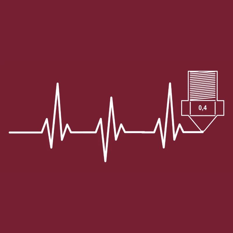 Heartbeat Impression 3D drôle TShirt Design