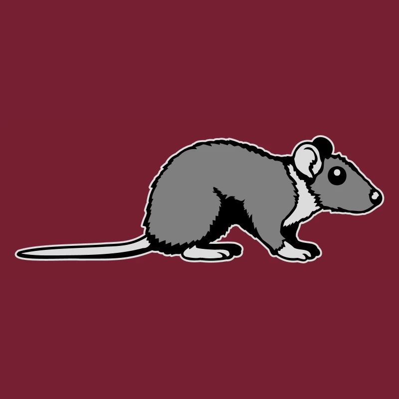 Ratte Seitenprofil Süß Lustig Nagetier Tier Comic