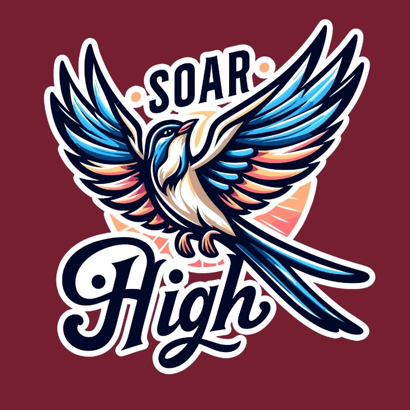 Soar High - bird illustration
