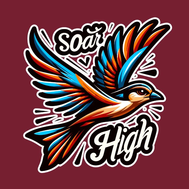 Soar High - Bird Illustration