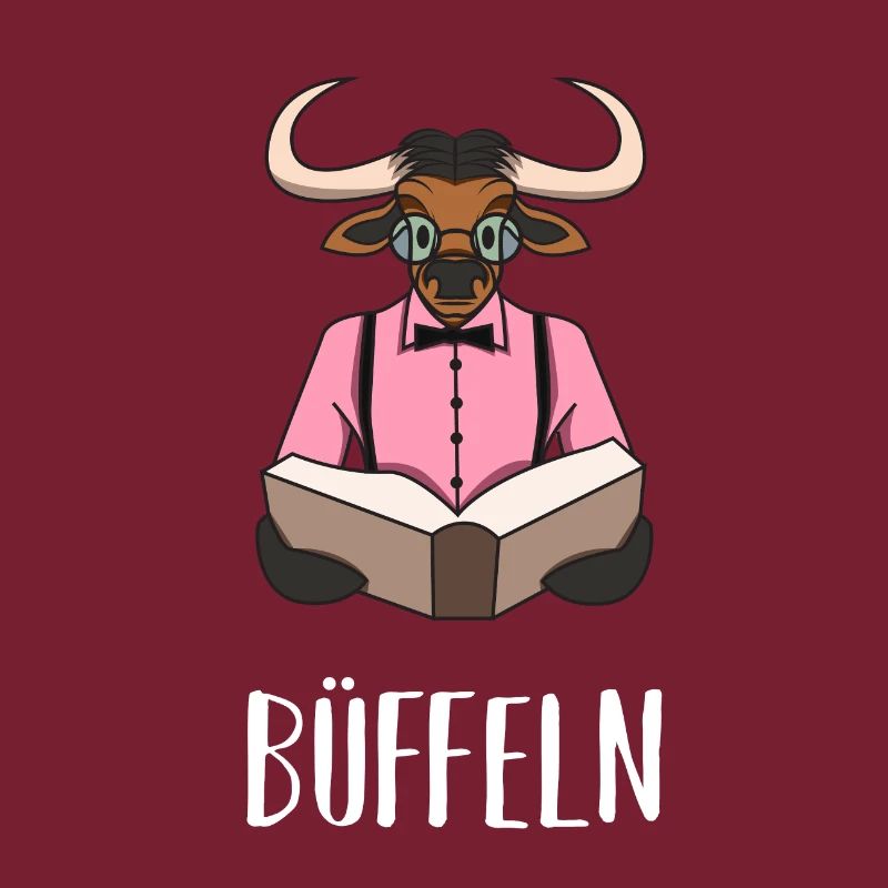Büffel Am Lernen Lustige Geschenkidee
