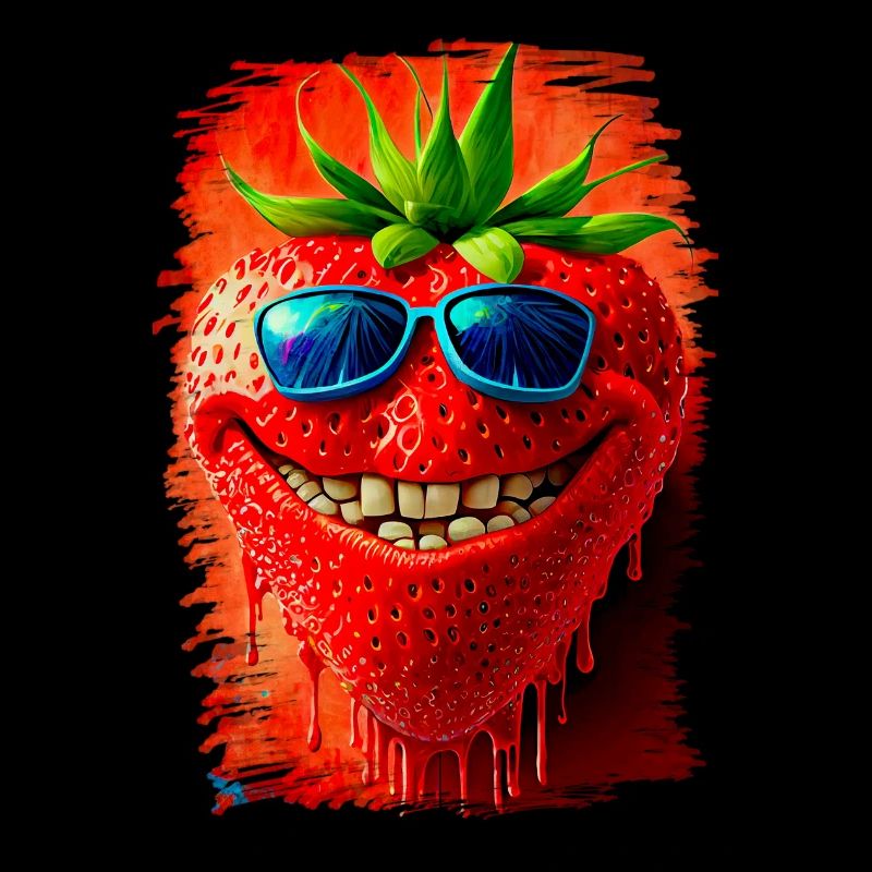 Crazy Strawberry mit Sonnenbrille