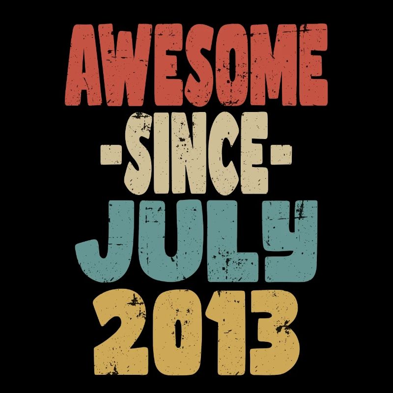 2013 Juli Geburtstag Retro