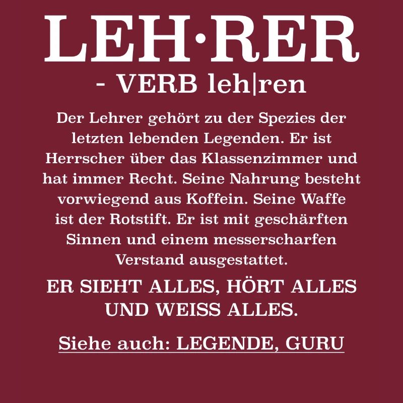 Lehrer Definition