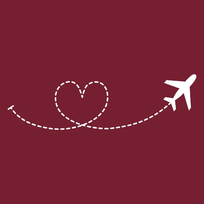 Reiseliebe - fliegendes Herz - Flug ins Glück!