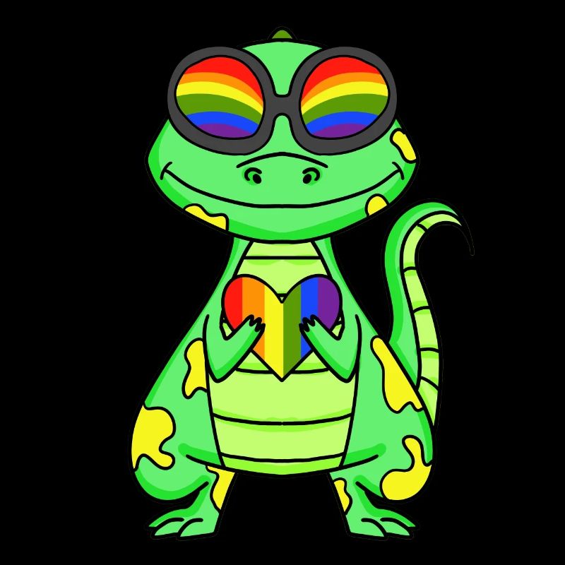 LGBT Tier Dinosaurier Regenbogen Herz
