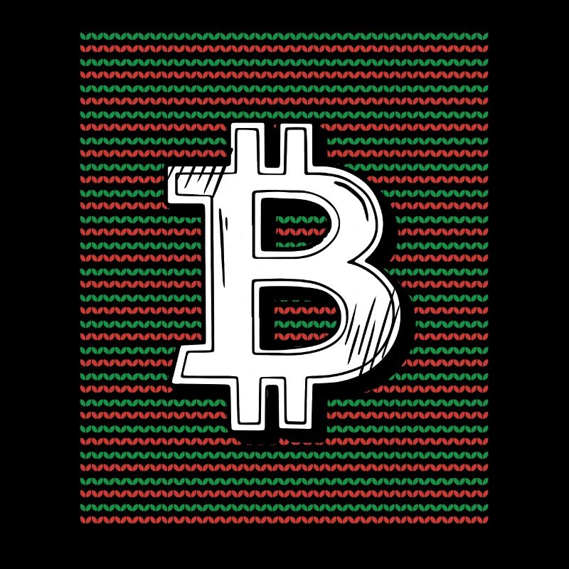 Green and Red Bitcoin