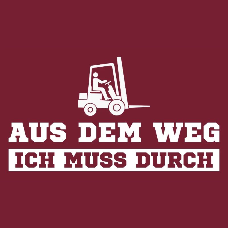 Staplerfahrer Ich muss durch Gabelstapler