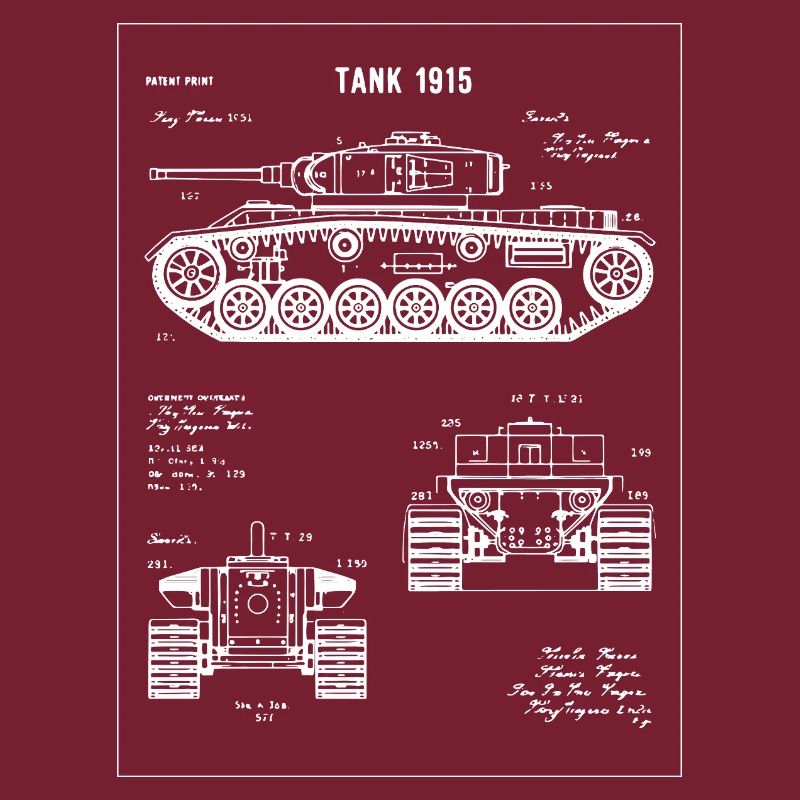 Panzer Bauplan von 1915